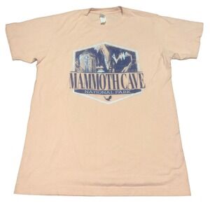 Tultex Unisex Mammoth Cave National Park T-Shirt Small Peach Kentucky Souvenir